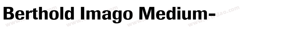 Berthold Imago Medium字体转换